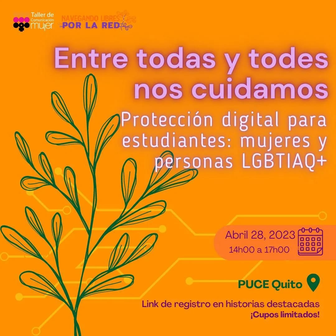 SororasVioletas's tweet photo. ¿Deseas aprender cómo cuidar tus datos y cómo actuar frente a la violencia digital? 
Te invitamos a inscribirte a este taller totalmente gratuito.
‼️Se entregarán certificados de asistencia. 

Inscríbete en el siguiente link:
https://t.co/Rd5w8lNHiM https://t.co/OReFm8zkoJ