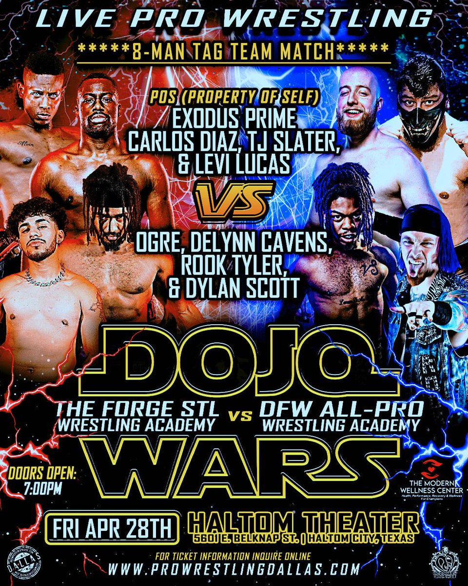 delynnxdelynn's tweet photo. This Friday, at Dojo Wars, don't miss me in tag team action against POS!

🎟: https://t.co/UeSHRGQB90 

#pwd #dfw #Wrestling #prowrestling #dfwap #ProWrestlingDallas #dfwap #events #Dallas #wwe #Texas #womenswrestling #Haltom #haltomtheater #dojowars #forgeacademy #staffwars https://t.co/R657NWaVm7