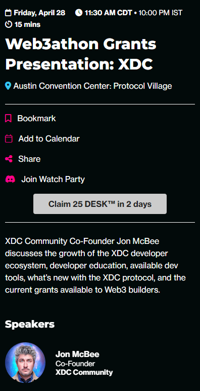 CryptoQueenVinn's tweet photo. Check out the Agenda in detailπ
XDC Workshop: https://t.co/ryAHDEPKJu
Web3athon Grants Presentation - XDC: https://t.co/r4OFJiy2zO
#XDC #Web3athon #XDCWorkshop https://t.co/b0DGH9kFv2