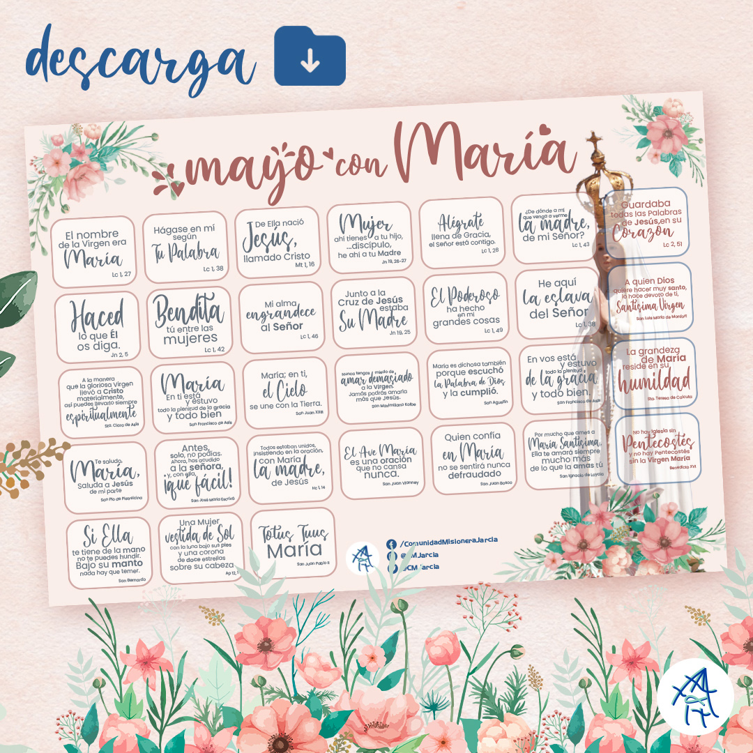 CMJarcia's tweet photo. Mayo es el mes de María, te dejamos este calendario para que vivas cada día de la mano de ella.

#MayoConMaría

Link de descarga: https://t.co/iZuyrNOV9z https://t.co/IHWEVjW3kU
