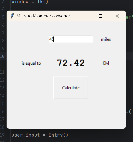 thiyagshankar's tweet image. Day 27   
 #100daycoding          
GUI tool - Miles to Kilometer convertor
yaitsmethiyagu/miles_converter_gui (github.com)