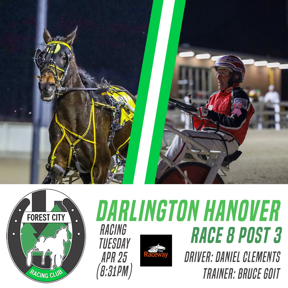 Our quest for the winner’s circle continues tonight <a href="/TheRacewayWFD/">The Raceway</a>! Tune in to cheer Darlington Hanover on.