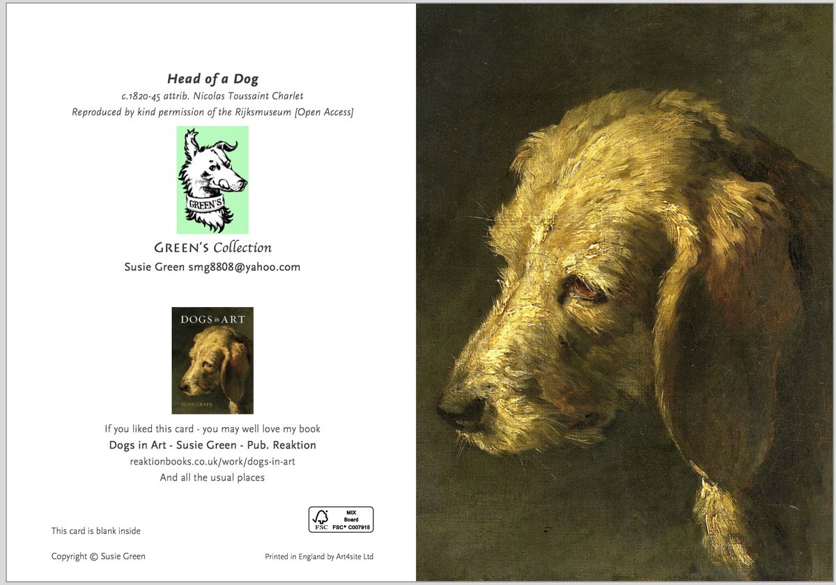 SnowytheD's tweet photo. My assistant's #book #DogsinArt  is so poular that my assistant is now selling cards of the #dog #dogpainting  on the front!
https://t.co/bLgzP0a0Fq

If you live in #tunbridgewells you can buy card and book [SIGNED] at @hallsbookshop 
@reaktionbooks @ArtyGent @whitebeartn1 https://t.co/qNylbpOgaZ