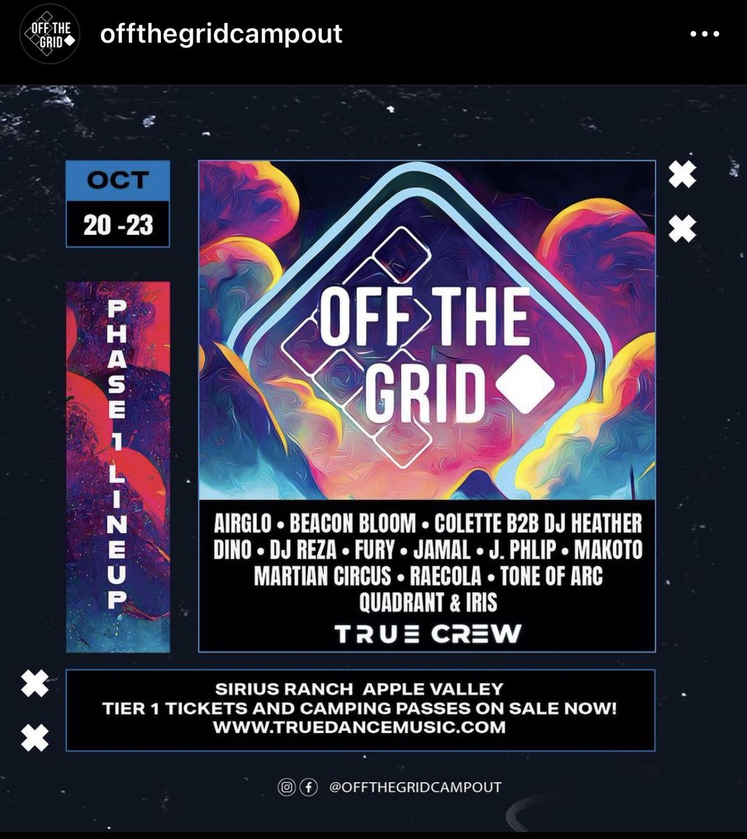 BUMPAR00's tweet photo. @johnsummit That’s funny. Being as OFF THE GRID is already a festival and has been for many years. https://t.co/XaM09dLrC4