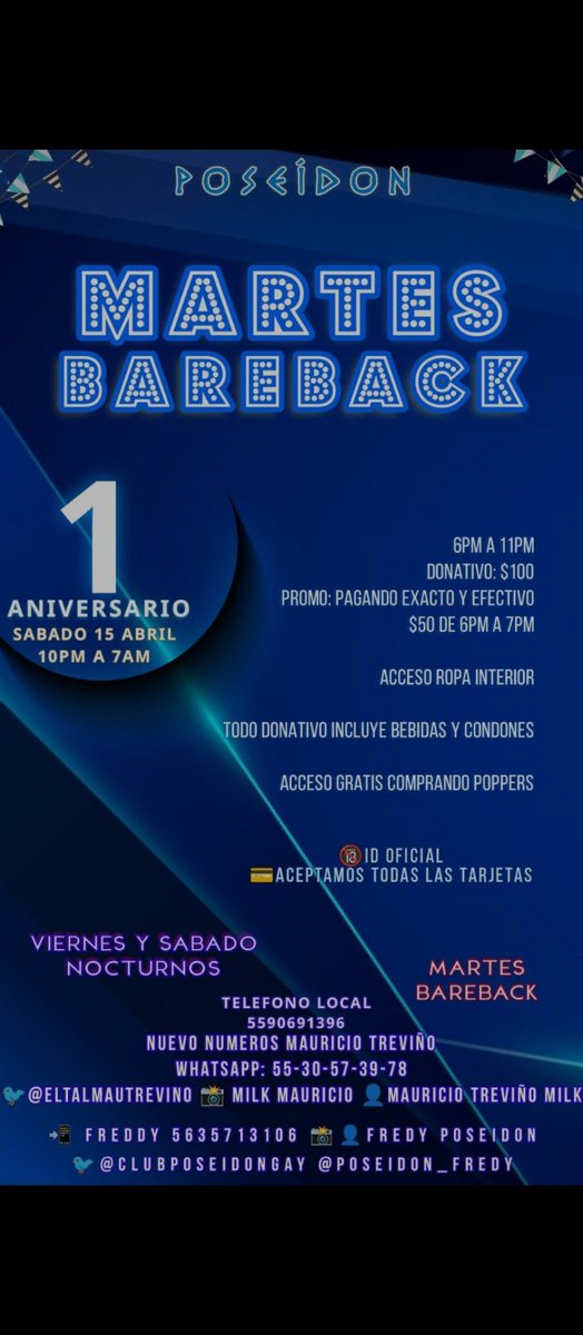 percy19cm's tweet photo. Nos vemos en un rato en @clubposeidongay
#MartesBareback cada semana se pone mejor. #bareback #orgy #pornogay #gaycdmx https://t.co/MkZhj8aoMI