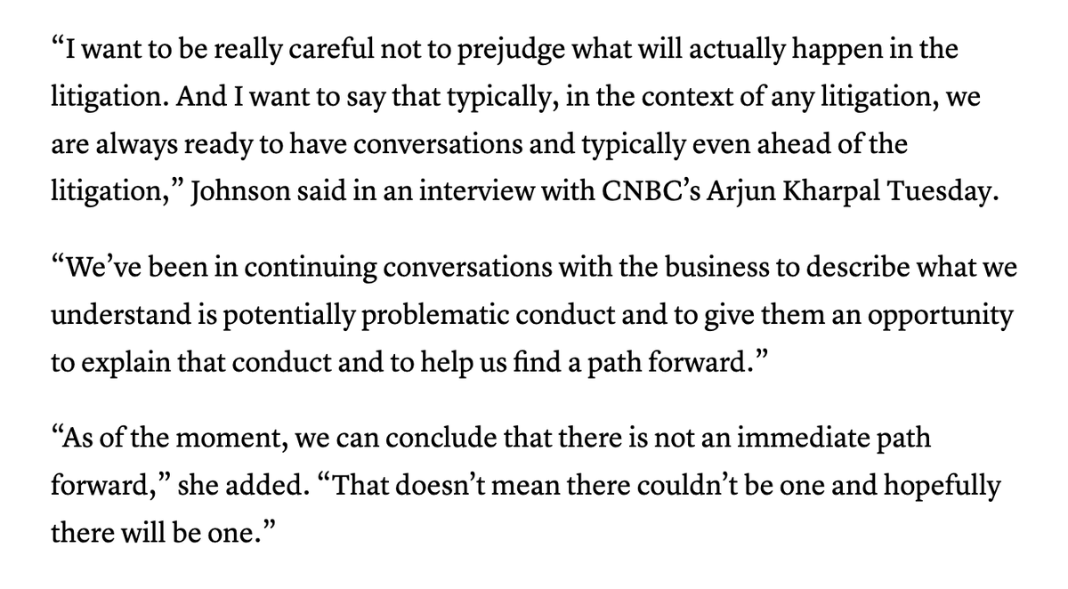 Inb4 Binance pulling out of the Voyager deal is part of the conditions of an imminent settlement with the CFTC.

CFTC commissioner today: There is not an immediate path forward. That doesn’t mean there couldn’t be one and hopefully there will be one.

cnbc.com/2023/04/25/cft…