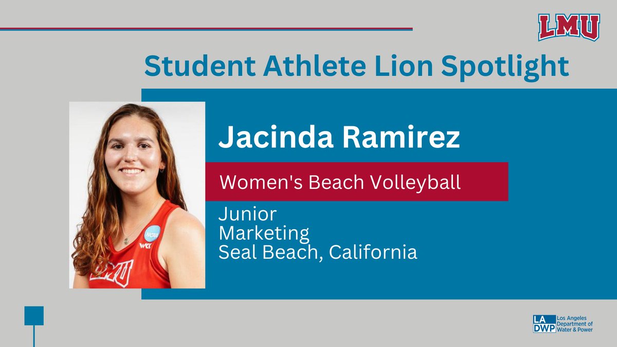 lmulionsSAS's tweet photo. Congratulations to our Spring 2023 Student-Athlete Lion Spotlight Recipient // Jacinda Ramirez // Women's Beach Volleyball

Get to know Jacinda in her interview with Sierra Dunphy on our Instagram Page: https://t.co/xQnsyldMZD https://t.co/J389VZ7rD6