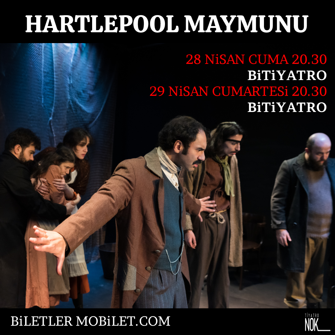 Sezonun yeni oyunu HARTLEPOOL MAYMUNU
28 Nisan Cuma 20.30
29 Nisan Cumartesi 20.30'da
Bitiyatro'da.
Biletler mobilet.com da

#Sondakika #Tiyatro