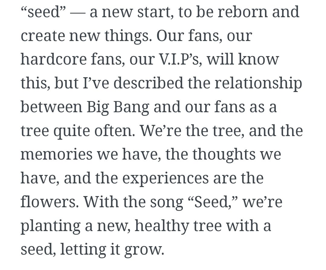 8KLIFE's tweet photo. "Our fans, our hardcore fans, our V.I.P’s, will know this, .... We’re the tree, and the memories we have, the thoughts we have, and the experiences are the flowers.... we’re planting a new, healthy tree with a seed, letting it grow. "

🥹🥹🥹🥹🥹🥹🥹🥹🥹🥹🥹
#TAEYANG #BIGBANG https://t.co/yJvzu9Q8R3