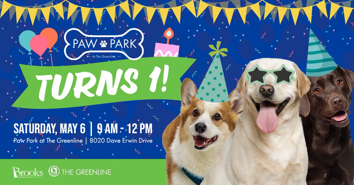 Come by to celebrate Paw Park's 1st Birthday! 🎉 Bring your furry friend to enjoy tasty treats, local pet vendors, and more. For vendor opportunities, contact events@livebrooks.com. RSVP now at bit.ly/41VZu9v! 🐶 #greenlinesa #livebrooks #dogpark #satx