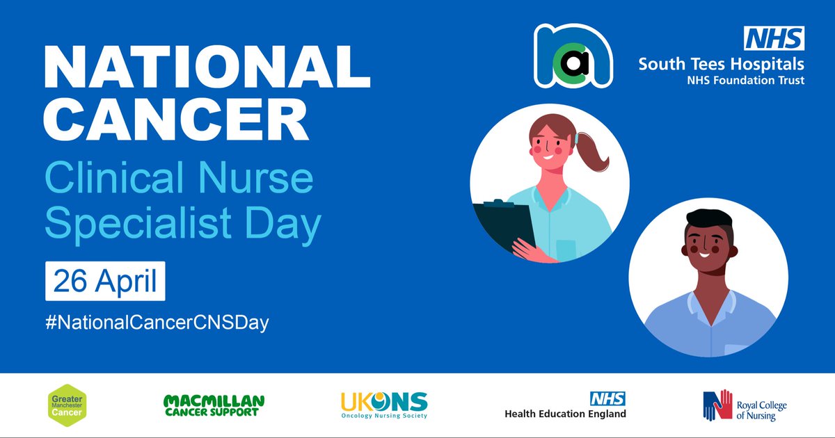 SturdyPauline's tweet photo. #NationalCancerCNSDay Wednesday 26th April
If you or a member of your family have been cared for by one of our cancer clinical nurse specialists in South Tees and you would like to show your appreciation, please send us your messages and we will share them with the teams https://t.co/VMlExl8Py2