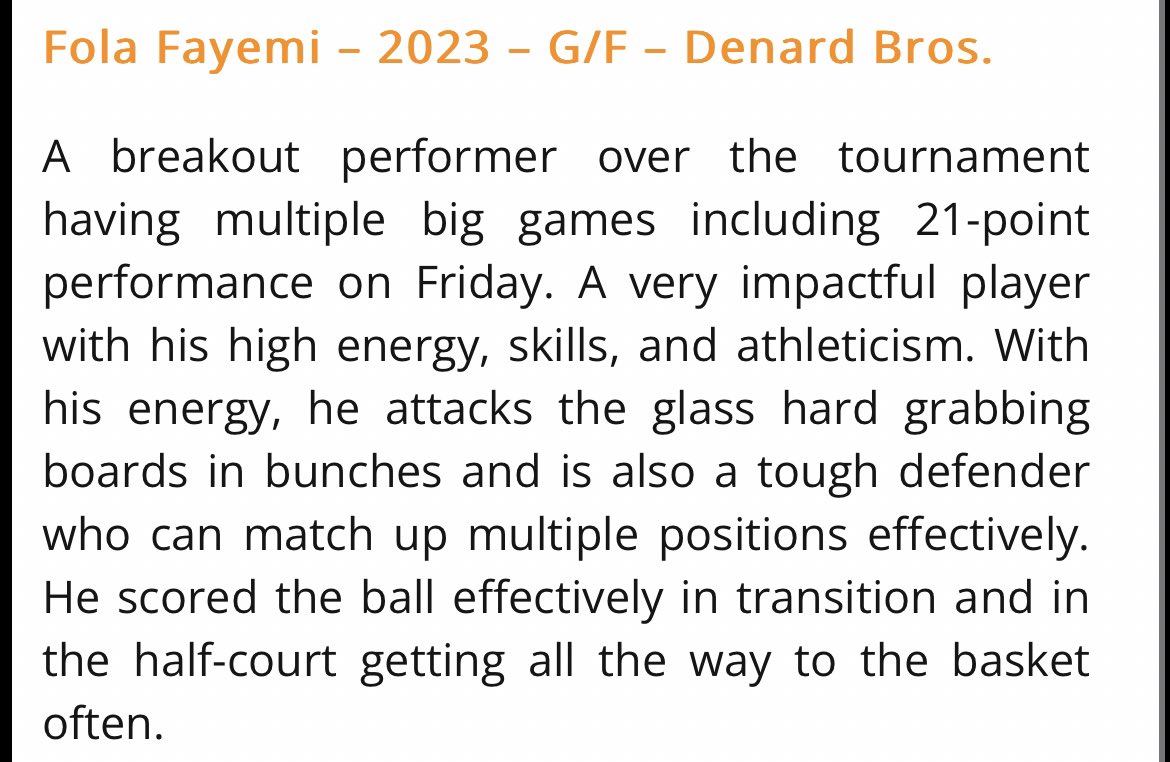 Folabomi Fayemi (@folafayemi) on Twitter photo Thank you <a href="/ny2lasports/">NY2LA SPORTS</a> for a great event and a competitive weekend of games! Thank you <a href="/Gibbs_Dan_/">Dan Gibbs</a> and <a href="/MHS_Boys_/">Midwest Hoops Spotlight</a> for writing about me, I really appreciate it!
It was great to compete with my guys <a href="/DenardBros/">Eddie and Aubery Denard</a>!! Excited for this coming weekend in Kentucky! Thank you <a href="/ny2lasports/">NY2LA SPORTS</a> for a great event and a competitive weekend of games! Thank you <a href="/Gibbs_Dan_/">Dan Gibbs</a> and <a href="/MHS_Boys_/">Midwest Hoops Spotlight</a> for writing about me, I really appreciate it!
It was great to compete with my guys <a href="/DenardBros/">Eddie and Aubery Denard</a>!! Excited for this coming weekend in Kentucky!