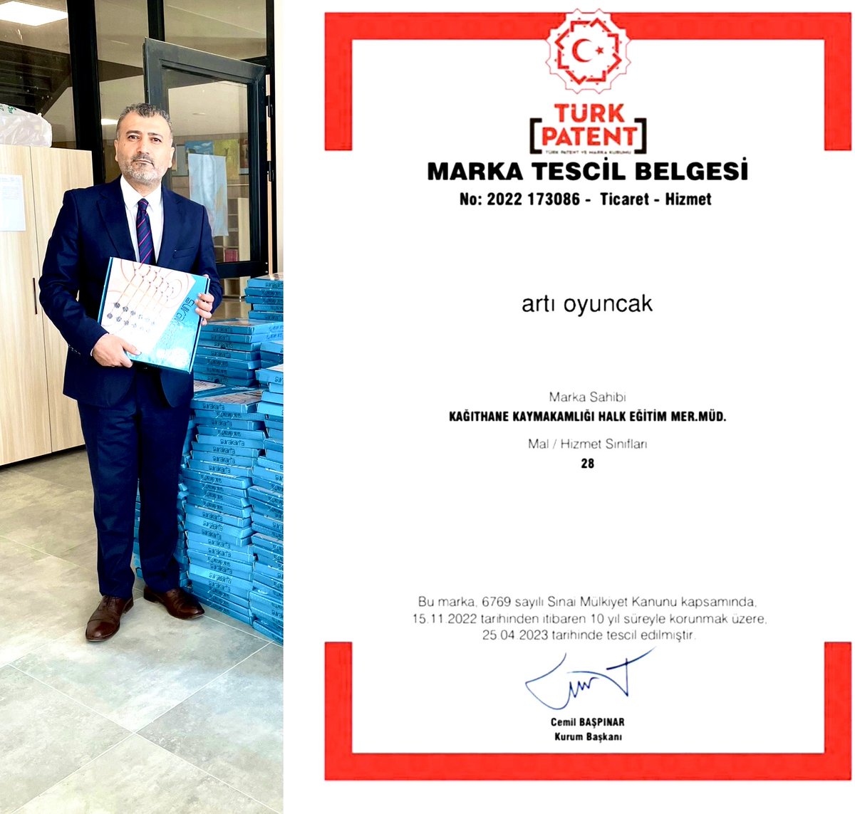 Bir ilki daha gerçekleştirdik. Kurumumuz Sınai Mülkiyet Kanunu kapsamında Tescilli ve Markalı bir üretim merkezi haline geldi.⁦<a href="/tcmeb/">Millî Eğitim Bakanlığı</a>⁩ ⁦<a href="/TC_Kagithane/">Kağıthane Kaymakamlığı</a>⁩ ⁦<a href="/KagithaneHem/">Kağıthane HEM</a>⁩ ⁦<a href="/istanbulilmem/">İstanbul İl Millî Eğitim Müdürlüğü</a>⁩ ⁦<a href="/IstmemHBO/">İstmemHBO</a>⁩ ⁦<a href="/mebhbogm/">MEB Hayat Boyu Öğrenme Genel Müdürlüğü</a>⁩