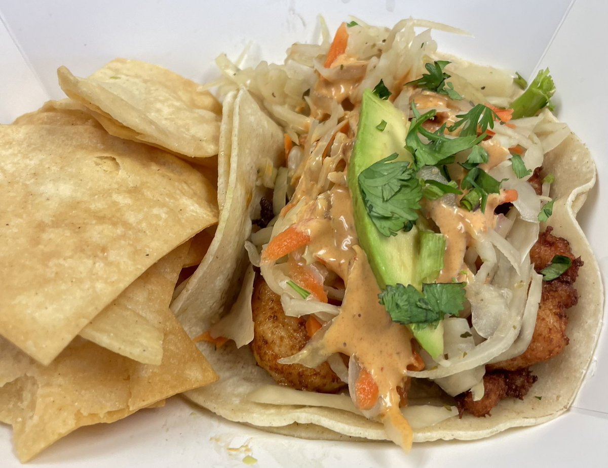 jclmorgan's tweet photo. Shrimp taco at Tacos La Poblanita in Westbrook. #mefood https://t.co/iKlea6PEPe