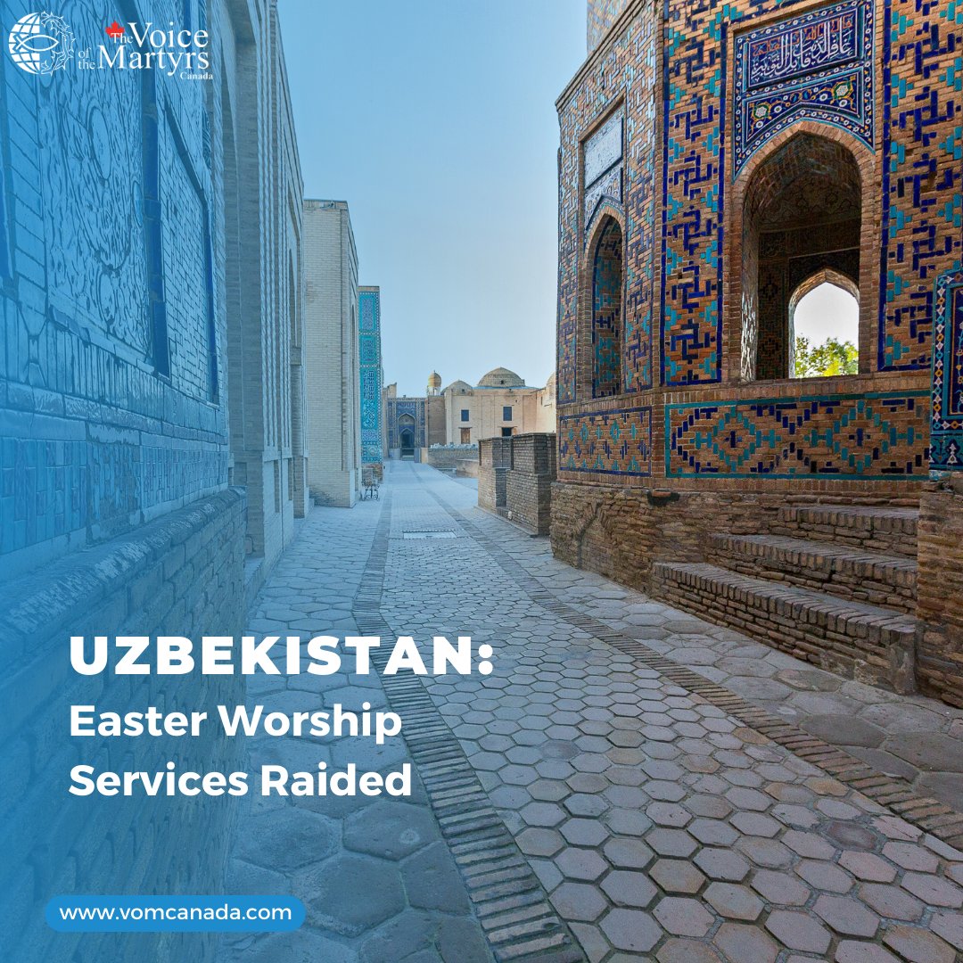 VOMC's tweet photo. Recently, two church services were raided by the authorities in Uzbekistan. Please remember to pray for our Christian brothers and sisters in this Central Asian country as they encounter ongoing opposition.
https://t.co/WmA0SXzaPy https://t.co/dlw4tdtqJy