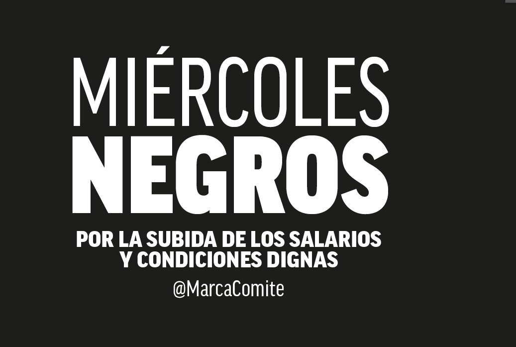 MarcaComite's tweet photo. La plantilla de MARCA vestimos de negro contra la congelación salarial que sufrimos desde hace 14 años #MiércolesNegros #SubidaSalarialYa #TrabajoDigno @Comite_ELMUNDO https://t.co/o5WDGqDPiS