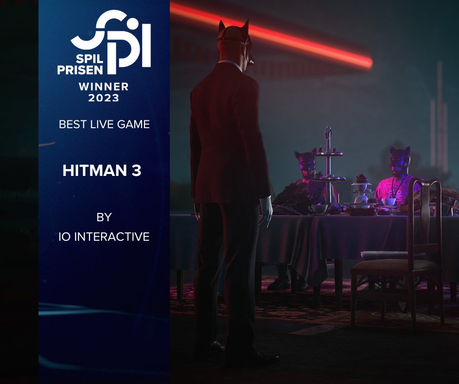 SpilprisenDK's tweet photo. THE AWARD FOR BEST LIVE GAME HAS BEEN AWARDED TO HITMAN 3 BY IO INTERACTIVE! 🏆

Congratulations to the team for their outstanding work!

#dkgame #dkkultur #dkmedier #Spilprisen2023 #BestLiveGame @IOInteractive #Hitman3 @Producentfor https://t.co/OYGXthP4Uf