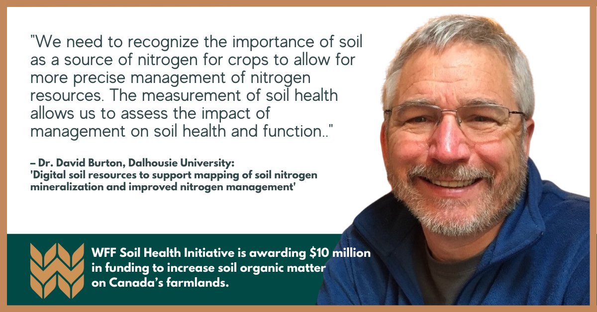 WestonFamilyFdn's tweet photo. Dalhousie's @d_burton leads a project to develop machine learning digital soil mapping tools for farmers to estimate and inform 'Right Rate' nitrogen fertilizer application. https://t.co/rcbncUclxh #SoilHealth #Funding #Biodiversity https://t.co/p6771nIhm8