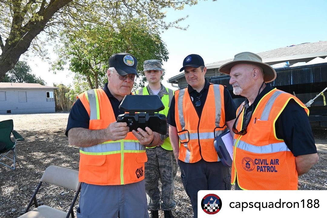 CAPGroup2CA's tweet photo. Groups 2 &amp; 5 gathered again at the #alamedacountysheriff regional training center #ACSO #RTC scenario village in #dublin #california  to continue #sUAS advance training. #Sempervigilans #goflycap #sUAS #skydio #drone
#civilairpatrol #cawgcap #capferlyfe https://t.co/xxDWxk2bmm