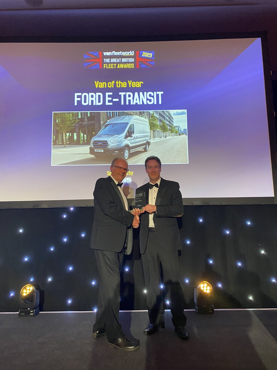 Well done to <a href="/forduk/">Ford UK</a> Ford e-Transit for winning the Van of the Year Great British Fleet Award 2023. And thank you <a href="/tgsvehicles/">TGS Automotive Group</a> for sponsoring the award.
#GBFAwards #GBFAwards2023