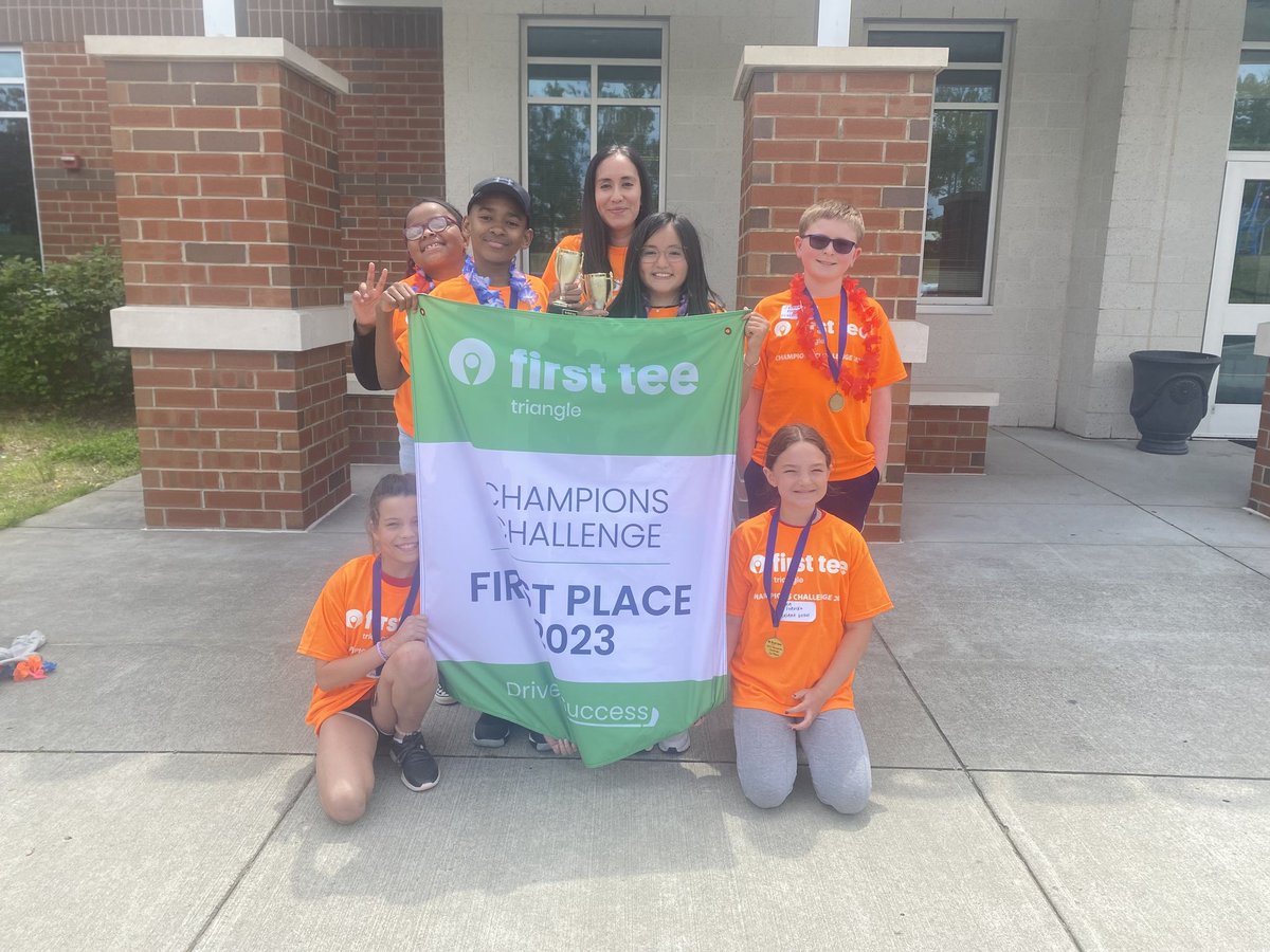 <a href="/pgesflyers/">Pleasant Grove Elem</a> Please help me in congratulating our First Tee participants for winning the First Tee champions challenge for all of Wake County today!!  Way to go Coach Hrivnak.