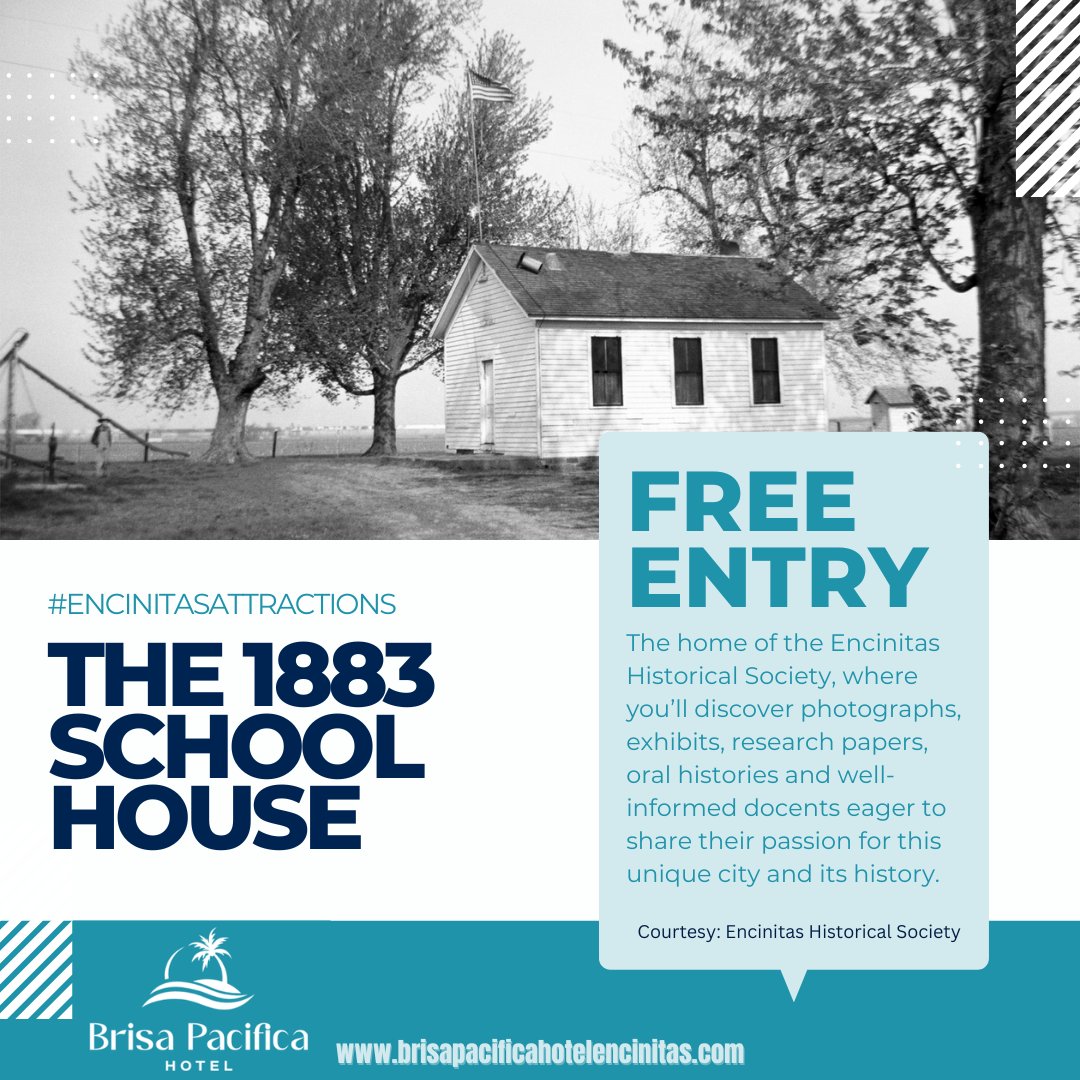 BrisaPacifica's tweet image. A little history from 1883!

Entry is free but donations are always welcome. To know more, visit encinitashistoricalsociety.org/about-us/

#BrisaPacificaHotel #MoonlightBeach #encinitashotel #EncinitasHistoricalSociety #schoolhouse #history #1883schoolhouse #downtownencinitas #encinitasattraction