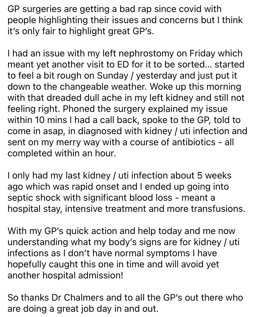 lennonsghirl's tweet photo. Thanks to my wonderful #GP and their quick action and help today which has meant I’ve hopefully caught this infection in time and I’ll stay out of hospital #GPSurgery #thanksdoctors #ThanksNHS #NHS #thanksnurses #supportourNHS https://t.co/bqfUMHa1y2