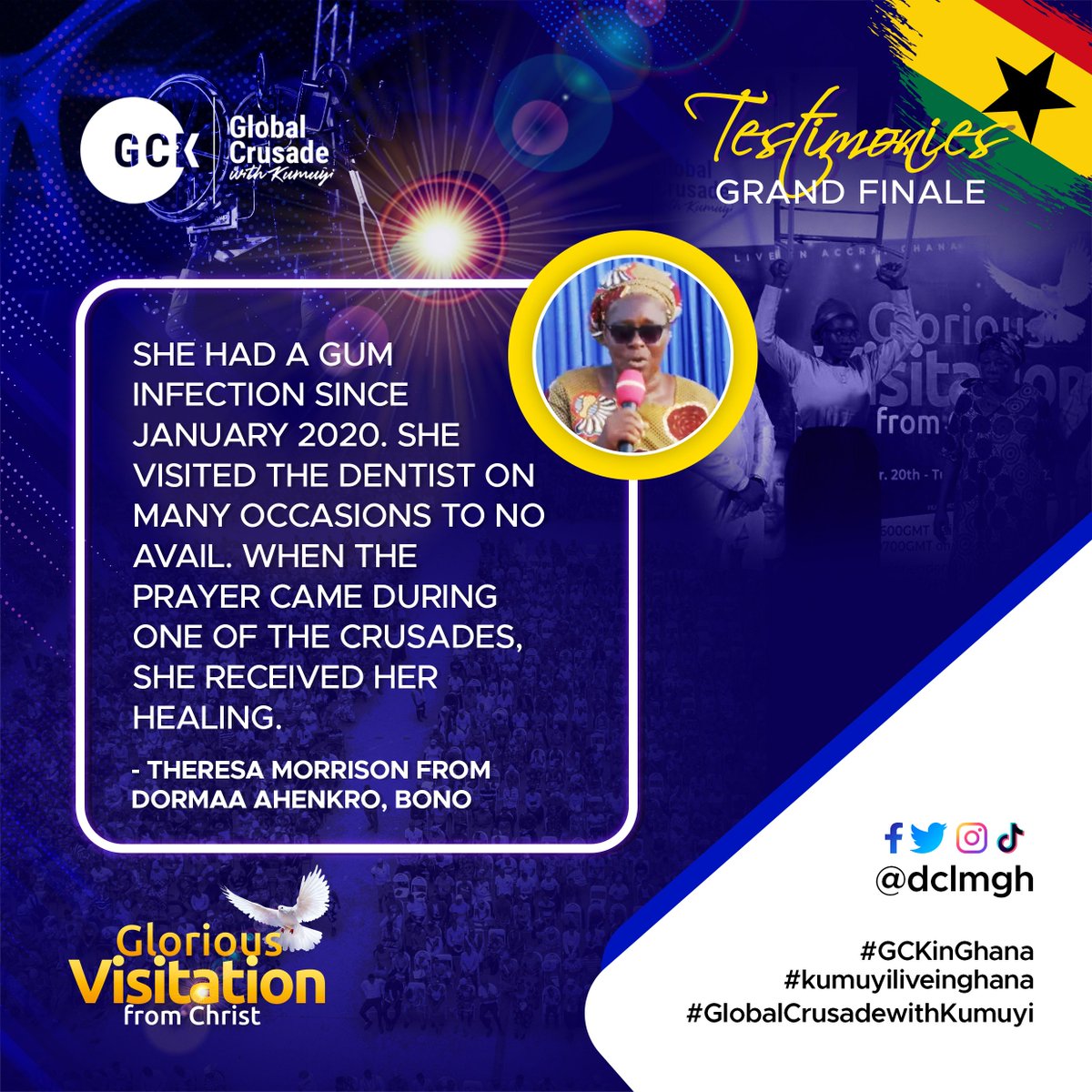 dclmgh's tweet photo. Gum infection brought under subjection by the power of God.

What's your testimony? Share with us.

#GCKinGhana
#kumuyiliveinghana
#GlobalCrusadewithKumuyi https://t.co/Qa6n6PW0yt