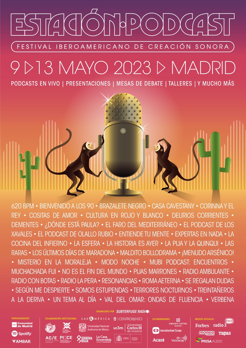 PodcastEstacion's tweet photo. 🎙El podcast toma Madrid. ¡ Del 9 al 13 de mayo! 

¿No te lo crees?💥💥💥 https://t.co/4SEVdsKWcY