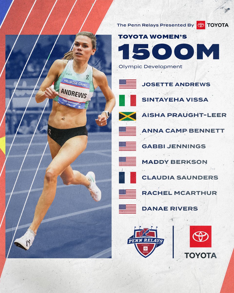 𝗖𝗮𝗻'𝘁 𝗪𝗮𝗶𝘁 𝗙𝗼𝗿 𝗧𝗵𝗶𝘀 𝗢𝗻𝗲

Loving the field for the <a href="/Toyota/">Toyota USA</a> OD Women's 1,500m!

📰bit.ly/41CbMEw
🎟️bit.ly/36UNgrb