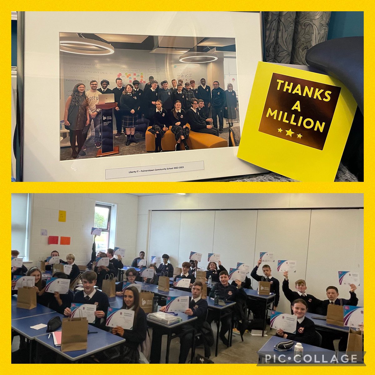 JuneOFlaherty1's tweet photo. So touched by the present of a framed photo today by our World of Work students at our Wrap Up session! @Liberty_IT @BITCIreland https://t.co/TveL8FPUoJ