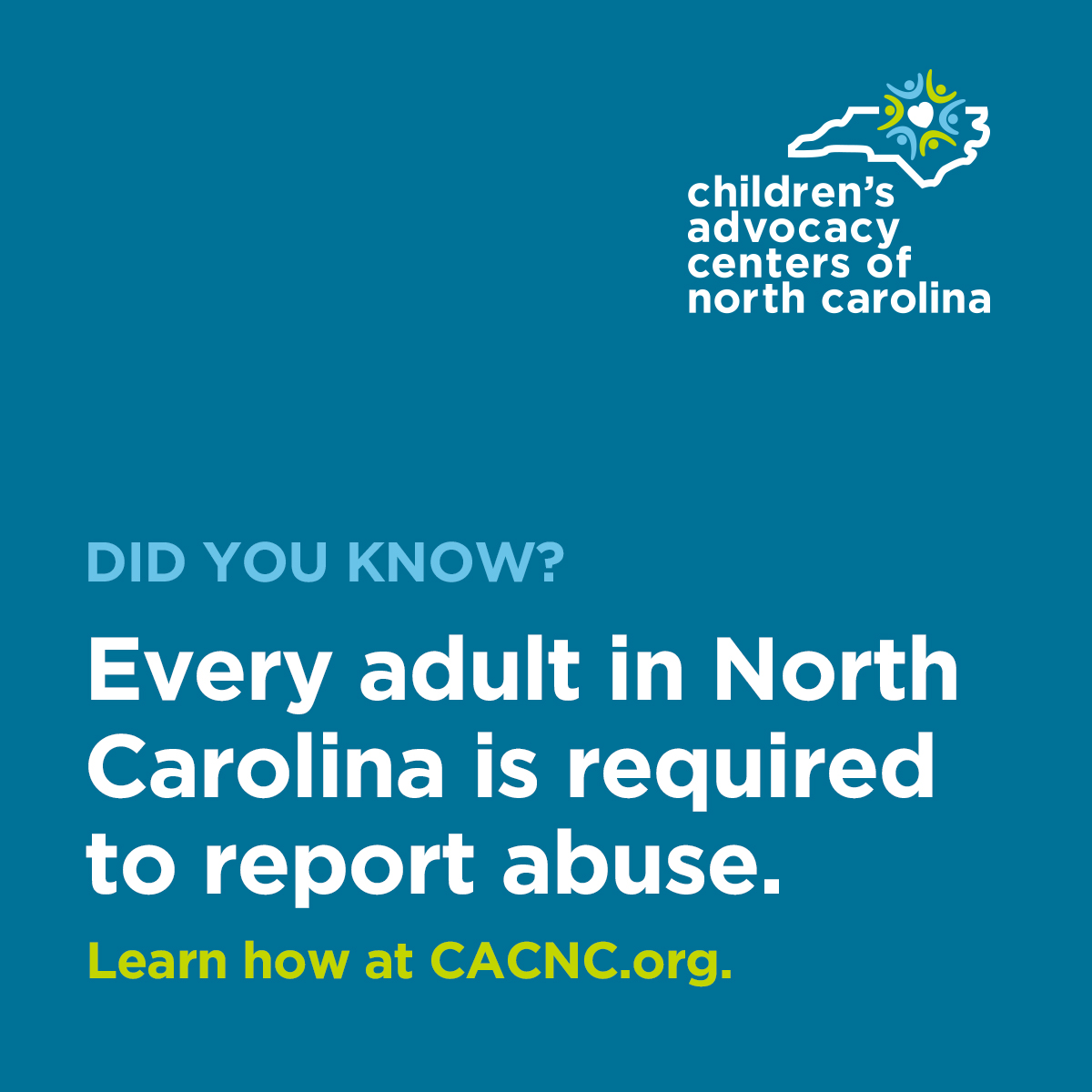 Be ready to do your part to keep kids safe! Learn how to report suspected child abuse at our website. #HopeInAction CACNC.org/report