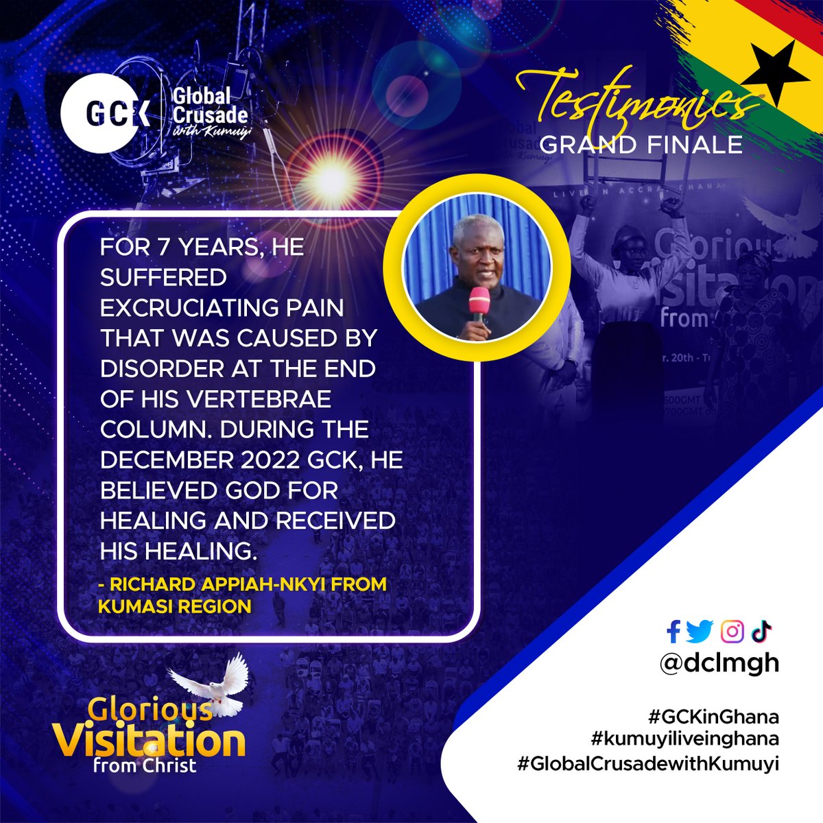 dclmgh's tweet photo. Pain has been exchanged for total relief, as the power of God hit the ground.

What's your testimony? Share with us.

#GCKinGhana
#kumuyiliveinghana
#GlobalCrusadewithKumuyi https://t.co/FOOOZ4Swn6