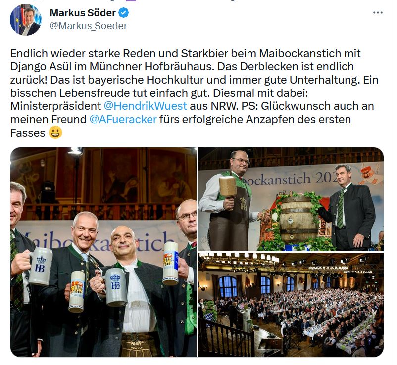 UdoSchnappinger's tweet photo. Ein Glück, dass es in BY so viele Sauffeste gibt, nicht wahr #Söderla? #keineMachtdenDoofen https://t.co/gnOrNX3nRT