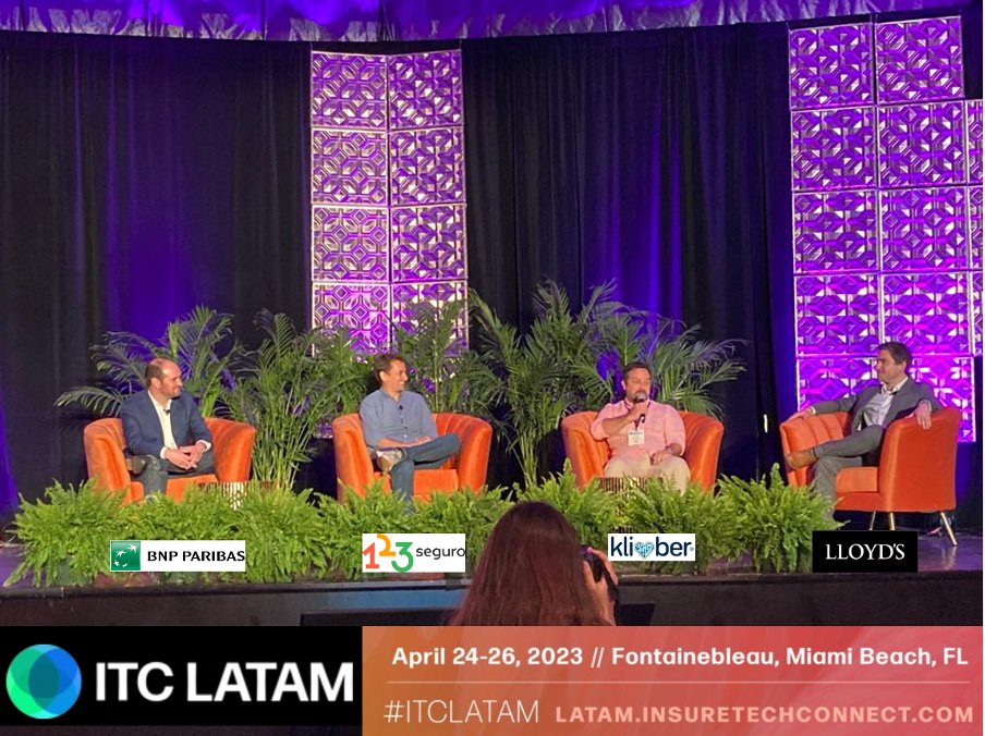 Great #embedded insurance panel today at #ITCLATAM! Enjoy the open conversation with <a href="/123Seguro/">123Seguro</a> <a href="/LloydsofLondon/">Lloyd's</a> <a href="/KlimberDigital/">KLIMBER</a> and discussing <a href="/bnpp_cardif/">BNP Paribas Cardif</a> activities in the region #insurtech #insurance #LATAM #Miami