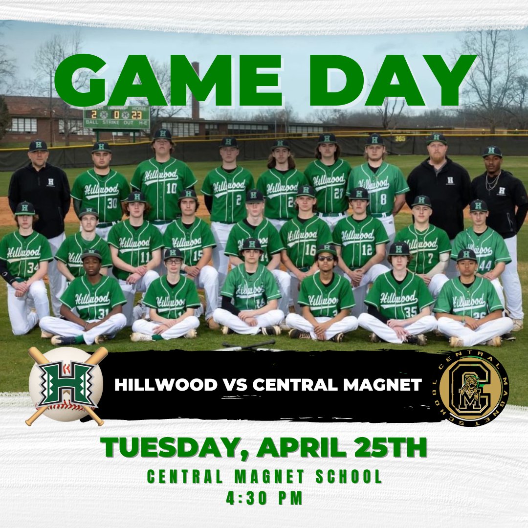 The #Hilltoppers continue their series in game 2 with Central Magnet. First pitch is at 4:30 - Central Magnet in Murfreesboro! #HillwoodHilltoppers