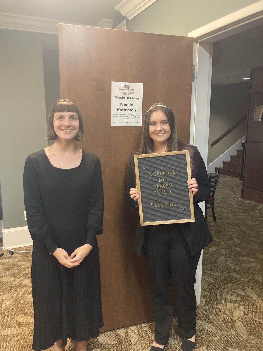 MaryEDozier1's tweet photo. Congratulations @AcademicNoelle for a successful defense of your Honors Thesis! #ADHD #TikTok #HonorsThesis @ShackoulsHonors https://t.co/vH3N0nUO7g