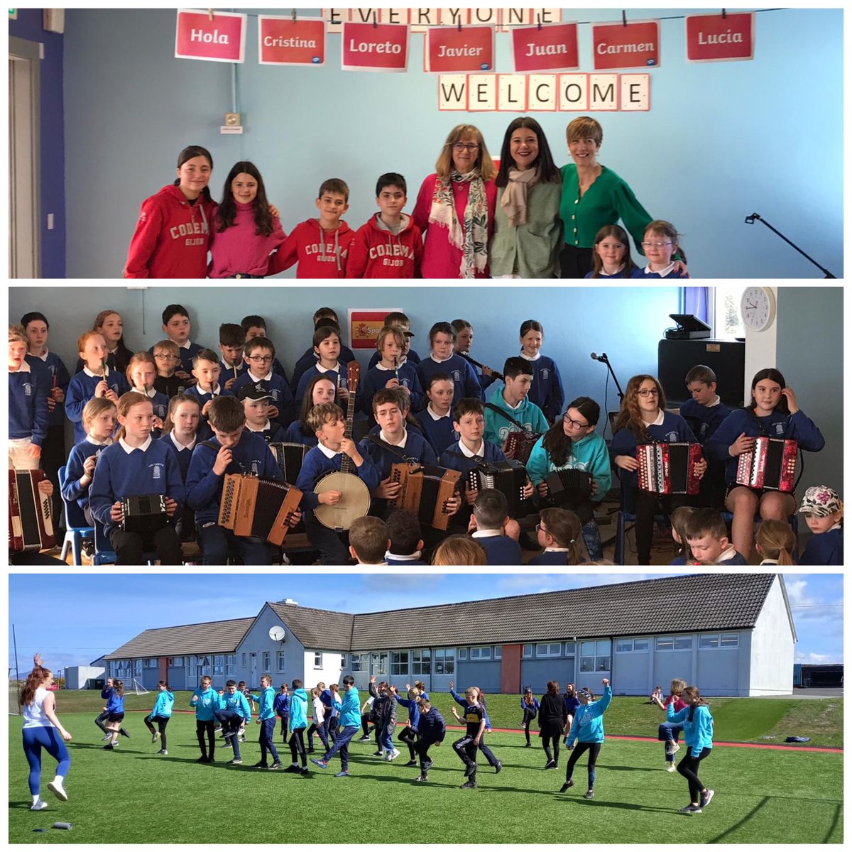 codemagijon's tweet photo. Second day enjoying all the activities and the performance our Irish 🇮🇪 friends have prepared for us. Our students are thrilled with our @Erasmus_Project @EUErasmusPlus #KA229 BEtter TOgether #BETO in @killeen_n. 🇪🇺 @sepiegob @Leargas @cmfsantiago @PedagogicosS @EC_Asturias https://t.co/NCaeMLAgKW
