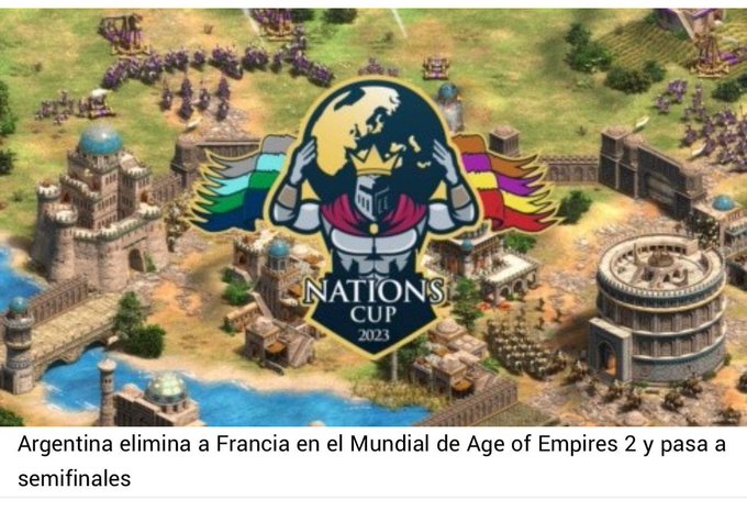 Argentina elimina a Francia en el mundial de Age of Empires 2. https://t.co/1XhTkLudH5