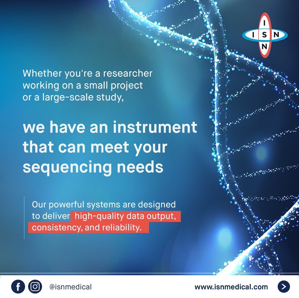 ISN_Medical's tweet image. among other fields, making it one of the most exciting and rapidly advancing scientific disciplines. To honor this occasion, we want to showcase our top DNA sequencing instruments that can further advance the study of DNA. #WorldDNADay #DNASequencing #ScienceAdvancements
