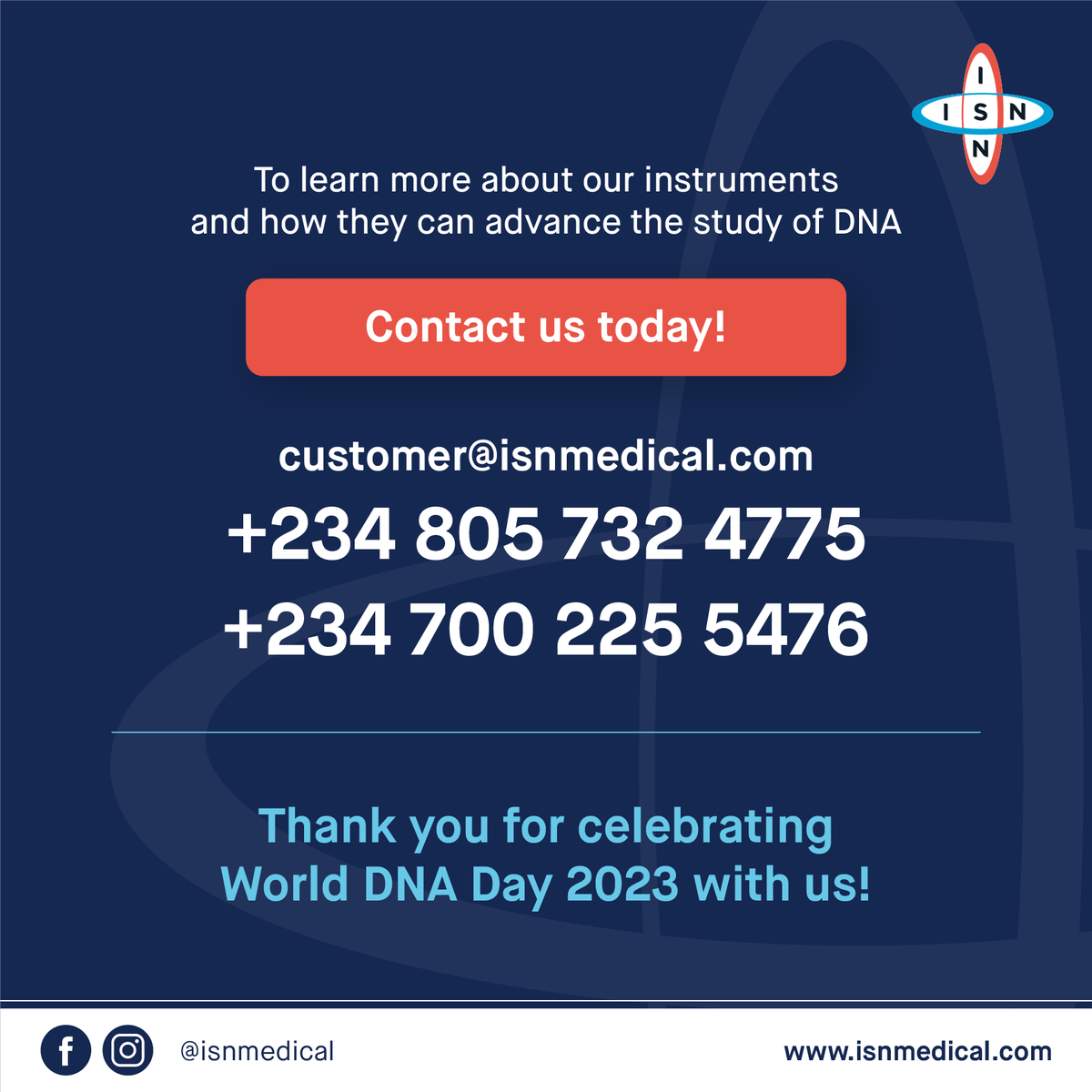 ISN_Medical's tweet image. among other fields, making it one of the most exciting and rapidly advancing scientific disciplines. To honor this occasion, we want to showcase our top DNA sequencing instruments that can further advance the study of DNA. #WorldDNADay #DNASequencing #ScienceAdvancements