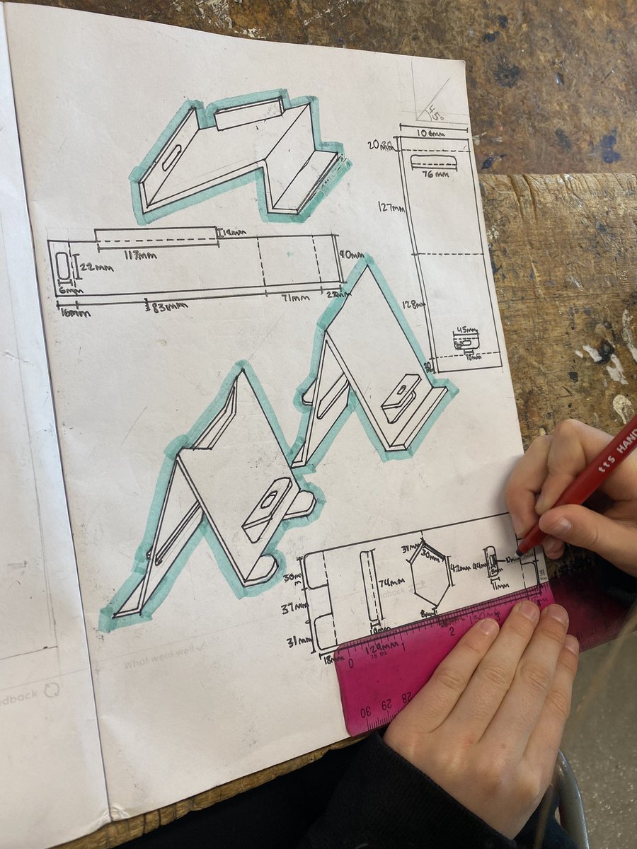 MrsMorgan_CHS's tweet photo. Year 7 have been working hard drawing in oblique and measuring their mobile phone holder designs✏️📏 @MrPowellCHS https://t.co/U2vfM08MgW
