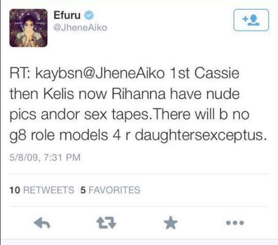 headnavy's tweet photo. When Rihanna waited 3 years to reply to Jhene shading her  😭 https://t.co/BtcFEEU8Dd