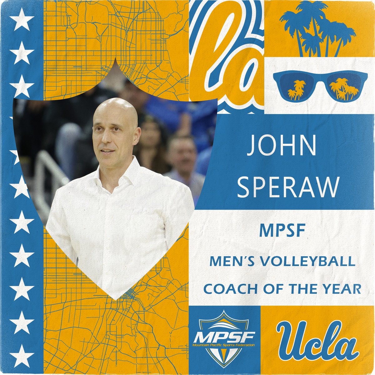 UCLAMVB's tweet photo. Congratulations to Head Coach @JohnSperaw for being named the @MPSFSports Coach of the Year! #GoBruins 

https://t.co/itrl8yxY24 https://t.co/AXj7MFp27z