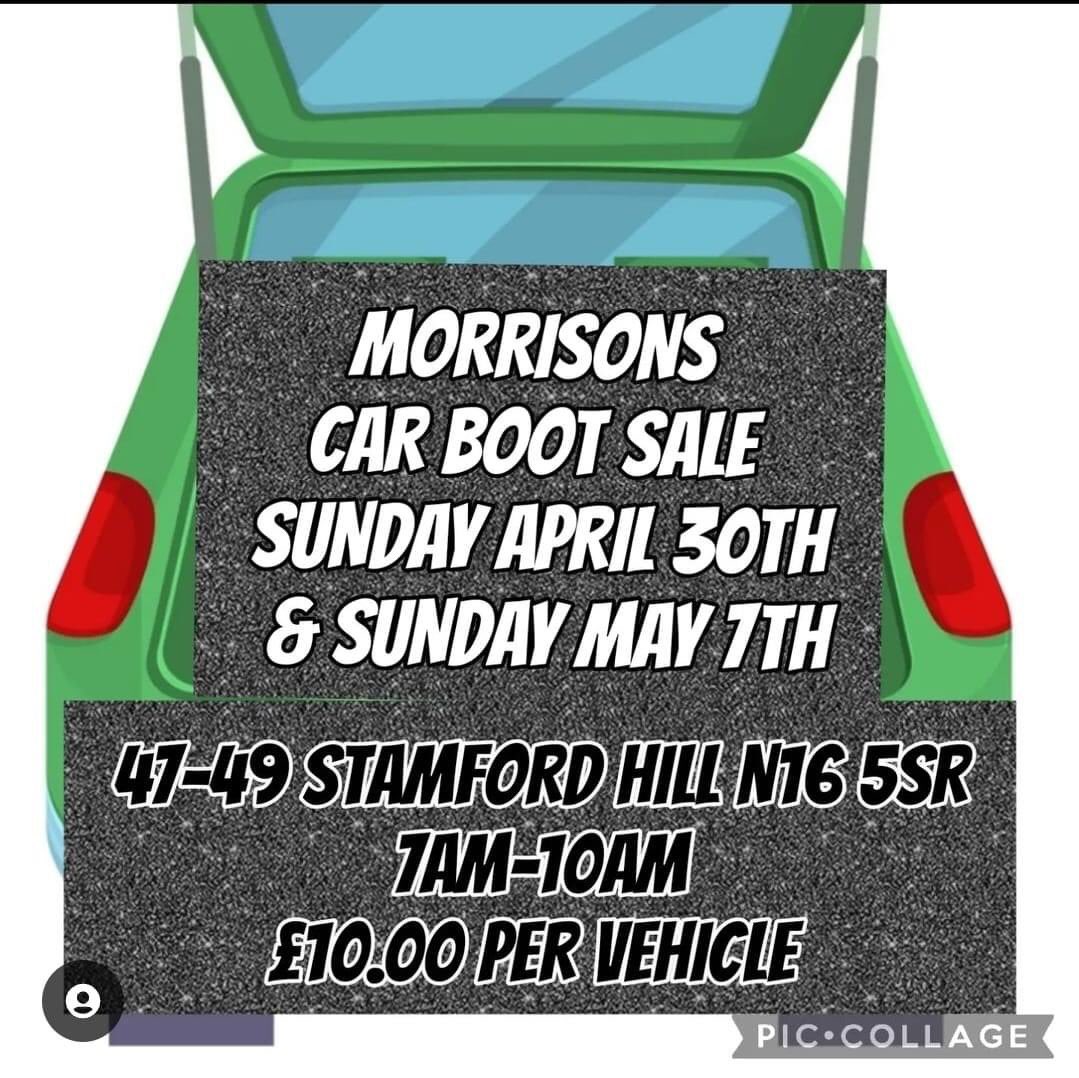 Stokey Updates on Twitter "Morrisons car boot sale, Sunday April 30th and Sunday May 7th, 7am