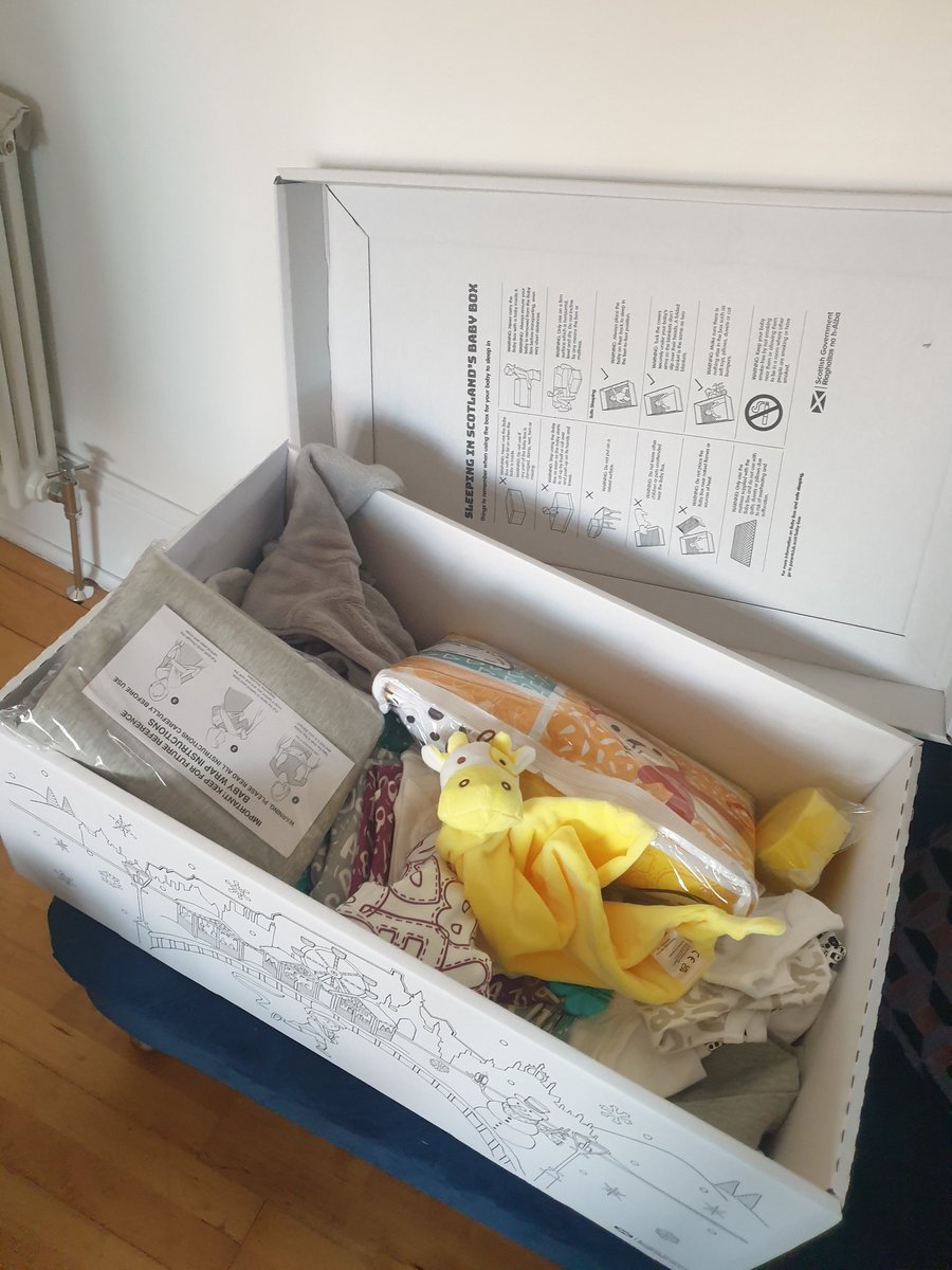 ChrisDaFluff's tweet photo. Taking a small break from bashing DRS to appreciate the Scottish Goverment's baby box initiative. Absolutely loads of great stuff but couldn't find the baby, must come separately. https://t.co/j4OvpbsFYa