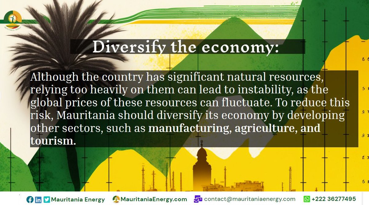 Maurienergy's tweet photo. please visit : 
https://t.co/CdzoiAwM16
for download full text PDF :
https://t.co/pUoLg7AOtj

#Mauritania #Economic #ForeignInvestment #Infrastructure #Mining #Fishing #Sustainability #SkillsTraining #Education #GlobalEconomy  #Consulting #BusinessGrowth #InvestInMauritania https://t.co/uYbDHOxDbr