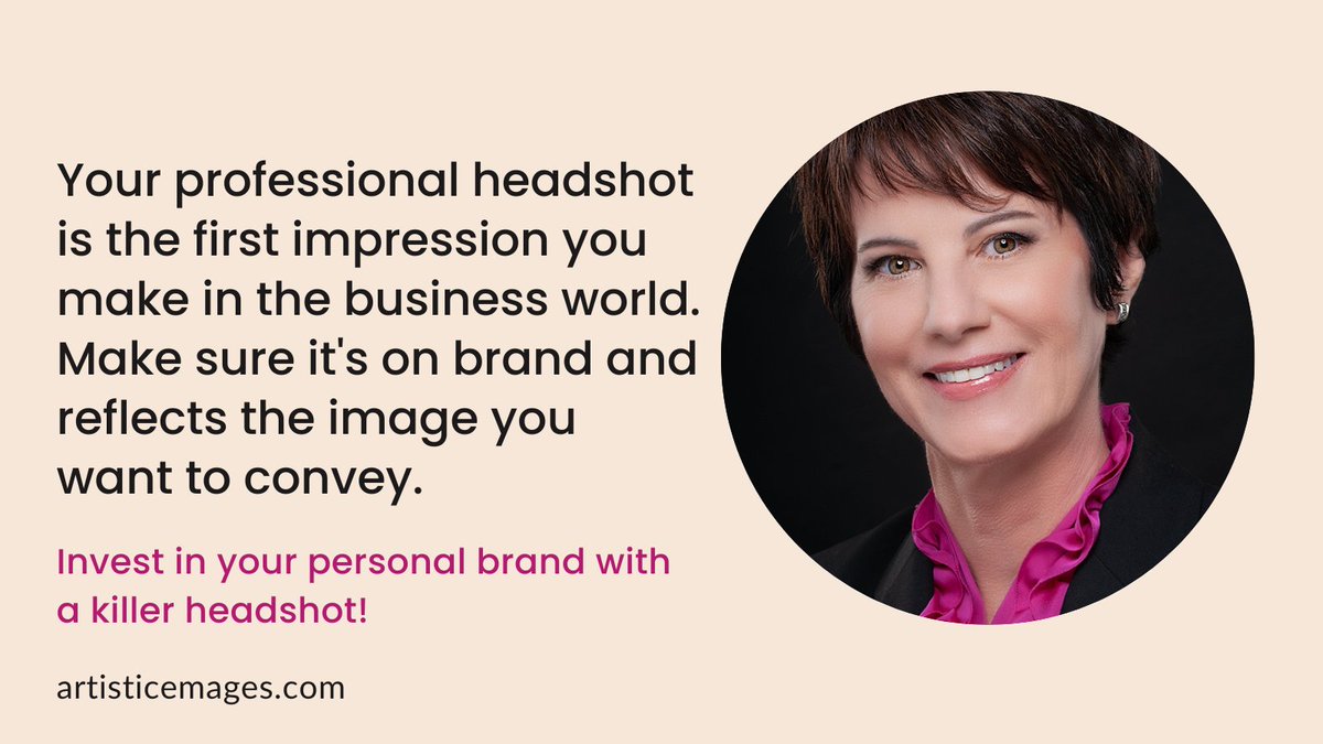 ArtisticEmages's tweet photo. Your professional headshot is the first impression you make in the business world. 
Make sure it's on brand and reflects the image you want to convey. Invest in your personal brand with a killer headshot! #professionalheadshot #personalbranding #success https://t.co/Oh1W3lmUTL
