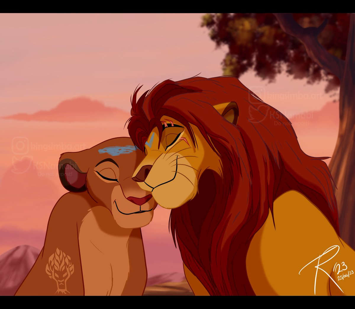 Sisi Ni Sawa 💖

Obligatory couple scene of Kion &amp; Rani ☺️

I think I’m -finally- happy with my Kion design. 

#kion #rani #disney #fanart #thelionking #lionking #thelionguard #lionguard
