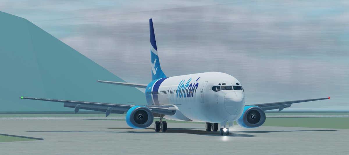 RobloxVoltair's tweet photo. The twitter account has been a bit inactive right?

Anyway, here is a picture from tonight's 737-400 flight, after safely arriving into Zante! 

Join us on Friday for our next flight!  #ROBLOX #ROBLOXDev #RoAviation https://t.co/kYu1d0EDmJ